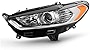 AKKON - Fits 2013 2014 2015 2016 Ford Fusion 4Door Sedan [Halogen Models] Projector Chrome Headlight Driver Left Side