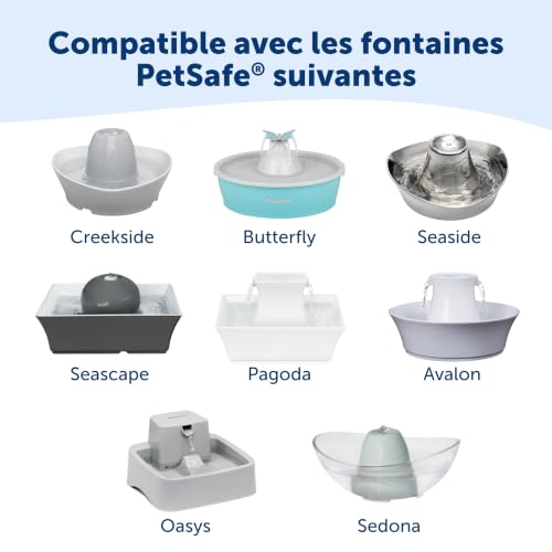 Petsafe - Filtre Au Charbon De Rechange Pour Fontaine À Eau Pour Animaux Drinkwell En Céramique Avalon Et Pagoda, 7,5 – 3,7 – 1,8 Litres, Bord De Ruisseau/De Mer, Matériel Naturel Et Sûr, Pack De 4 – vue 9