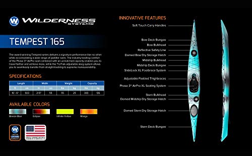 Wilderness Systems 9720067054 Tempest 165 | Sit Inside Touring Kayak thumb #4