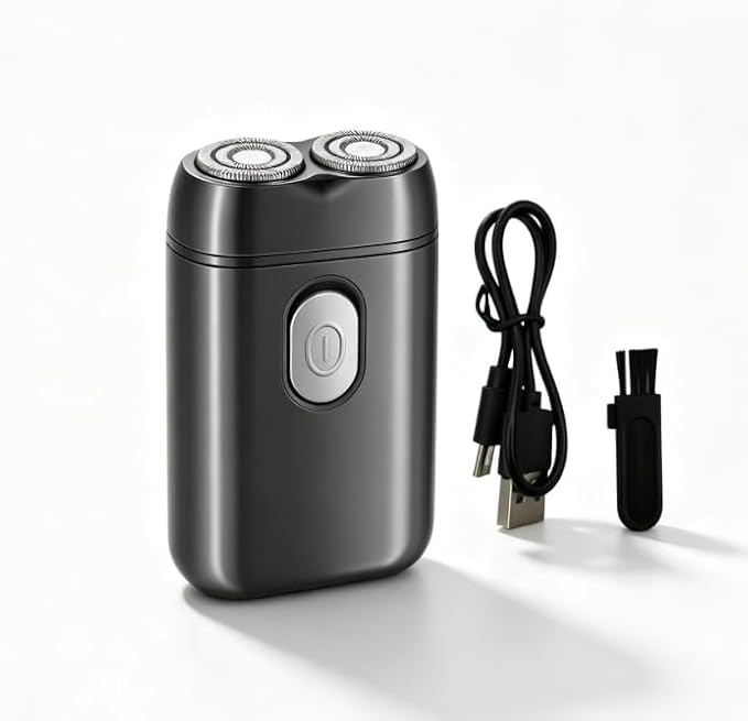 Electric Shaver for Men, Mini Portable Travel Shaver, (Black)
