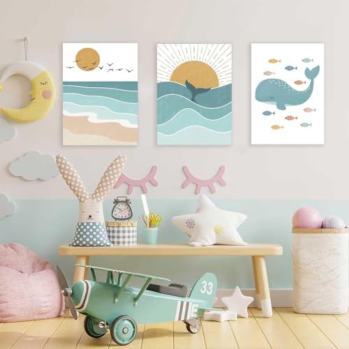 Photos murales chambre d'enfants faune marine sans cadre