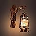 Produktbild Vintage Nostalgie Persönlichkeit Kreative Rustikal Nordic Eisen-Metallwand-Laterne Laterne Wandleuchte Bar Teahouse Wandleuchte Aisle Flur Sconce Stairwell Leuchte Dekoration E27 Edison LYY