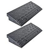 ONE STEP 段差プレート 10cm プラスチック製 段差解消スロープ 駐車場段差 ステップ 10センチ用 出入り口スロープ 連結可能タイプ ネジ付属 (2個セット)