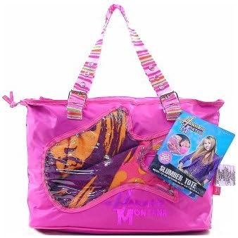 Disney Hannah Montana Pink Slumber Tote Bag and Stay Over Night Sleeping Bag