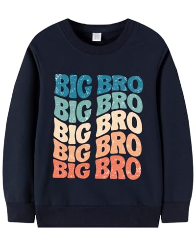 Toddler Boys Big Brother Sweatshirt Kids Long Sleeve Brother Matching Outfit Clothes 2-7 Years