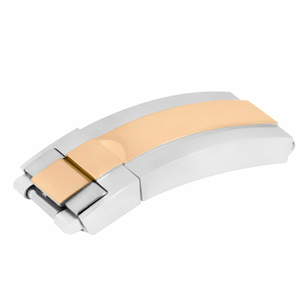 9mm x 9mm Glide-Lock Clasp Buckle Compatible With Rolex Datejust Submariner GMT Two Tone Ros