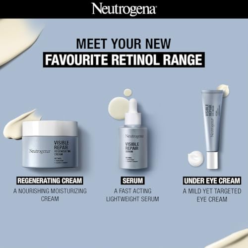 Neutrogena Visible Repair Retinol Day & Night Cream: Boosts Collagen for Anti-Ageing, Wrinkles, Fine Lines 50g - Image 7
