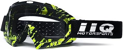 IIQBOVEN Motorradbrille,Motocrossbrille,Dirt Bike Brille,ATV Brille,Off Road Brille,Fahrradbrille,MX Brille für Männer Frauen Jugend Fit über Brille UV400 Winddichte staubdichte mt