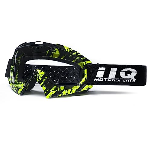 IIQBOVEN Motocross-Maske, Motorradbrille Cross-Visier, MTB/Enduro-Brille, Motorradbrille, MX-Brille für Männer Frauen Jugendliche, geeignet für MTB-Brillen, Crosshelm-Masken