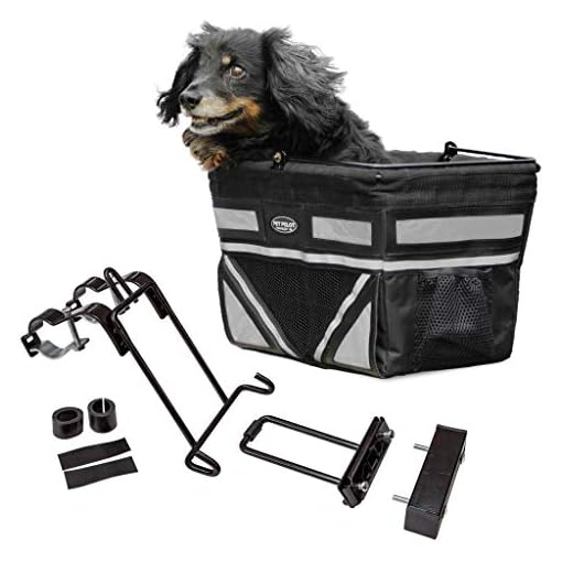 TRAVELIN K9 PetPilot Original Small Dog Bike Basket with Color Options