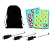Joyeee Football Soccer Board Coach Magnetic Set, Include 24 Pcs Round Magnet Pieces, Storage Bag, 3 Pcs Magnetic Dry Erase Markers with Eraser for Soccer Coaching Board, Magnet Coaches Soccer Board