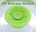 Press n Fresh Universal Vacuum Air-tight Food Sealer Container Plate Platter Lid Cover Topper Dome, Stackable, Dishwasher and BPA Free (9 & 7 inches, Green)