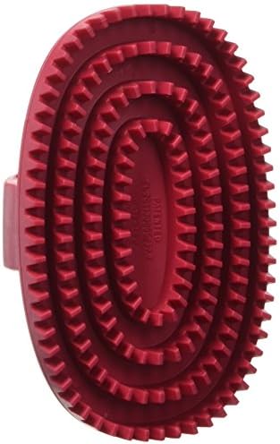 Le Salon Essentials Rubber Curry Grooming Brush with Loop Handle