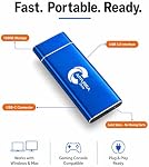 Portable SSD 128GB External Solid State Drive USB-C Compact | Portable SSD with high speed USB 3.2 USB-C data transfer, 128GB, no moving parts, works with Windows, Mac, consoles.