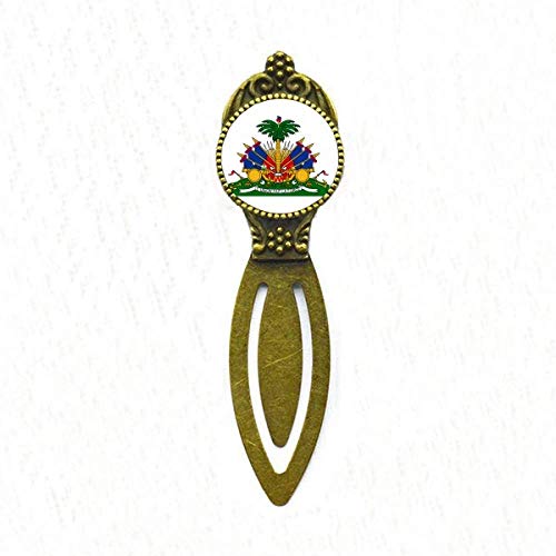 Marque-page Haïti avec emblème national d'Amérique du Nord style rétro