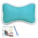 Non-Slip Bath Pillow with Suction Cups, Supports Neck and Shoulders Home Spa Pillows for Bathtub, Hot Tub, Jacuzzi, Anti Bacterial & Comfy - Blue