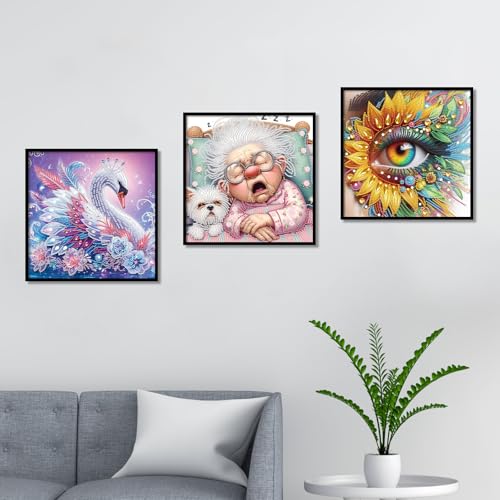 Image of AiYuanzsh 12 Pack Special Shaped Diamond Painting Kits for Adults, DIY Diamond Art Kits with Rhinestones, Assorted Pattern Diamond Painting Crafts for Beginners
