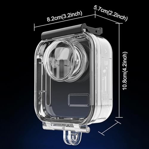 PULUZ Wodoodporna obudowa do Go Pro MAX2 Dive Case, obudowa ochronna 45 m obudowa do nurkowania podwodnego z niewidocznym adapterem i śrubą