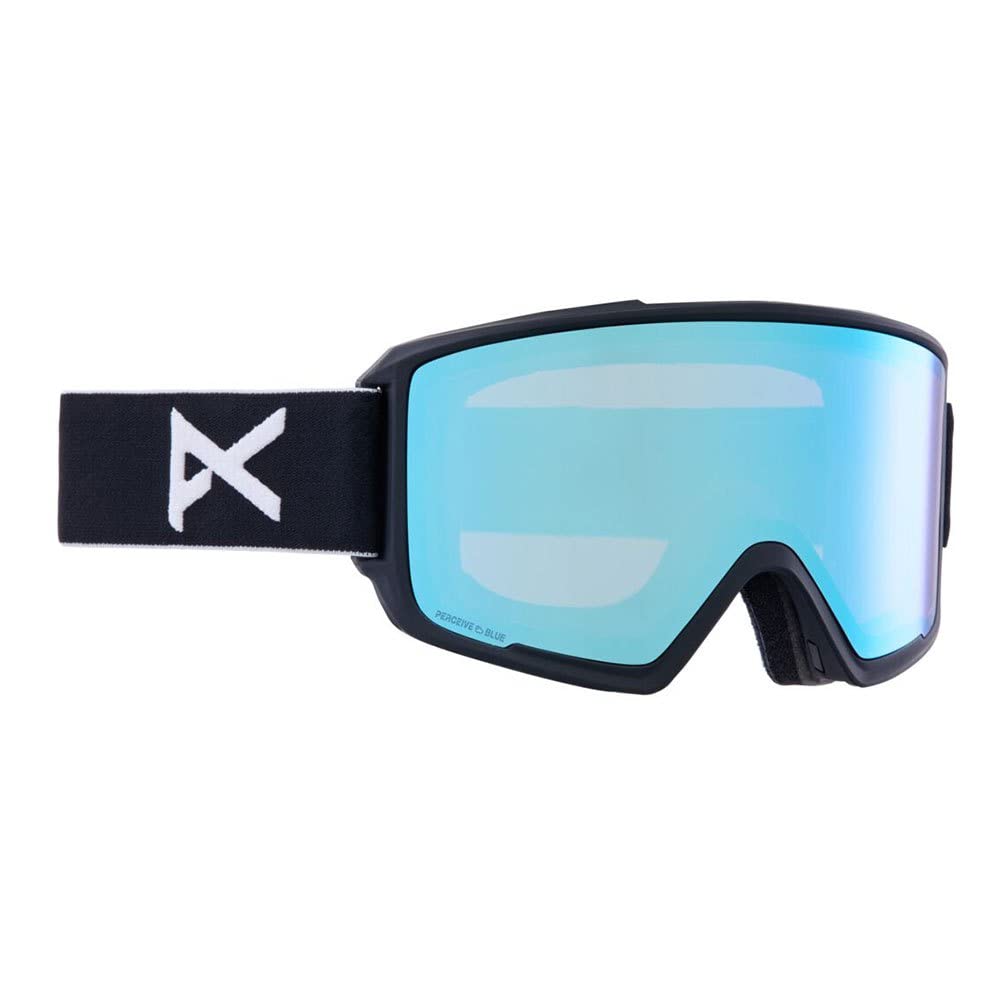 Anon M M3 Mfi with Spare Lens Blau - Stylische hochwertige Panorama Mfi Snowboard Brille, Größe One Size - Farbe Black