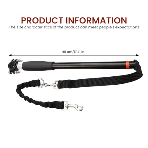 BORDEAG Fahrrad-Hundeleine, Hände Frei Fahrrad-Hundeleine, Einziehbare Hundeleine Übungsleine, Hundefahrrad-Übungsleine Für Das Training Radfahren Im Freien Fürs Fahrrad Einziehbare
