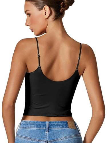 Avidlove Women Sexy V Neck Tank Top Spaghetti Strap Y2K Going Out Basic Cami Shirt2