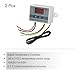 MECCANIXITY 2 Pack XH-W3002 10A AC 110-220V Digital LED Temperature Controller Thermostat Heating and Cooling Control Switch for Fridge Greenhouse Farm