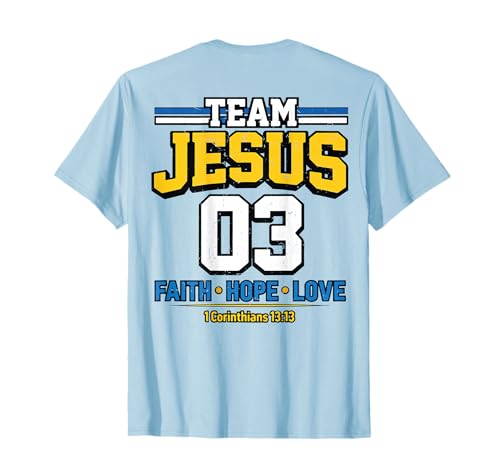 Kids Team Jesus Matching Family Christian Faith Hope Love T-Shirt