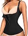 LODAY Waist Trainer Corset for Weight Loss Tummy Control Sport Workout Body Shaper Black (L, Black(Vest-Adjustable Straps))