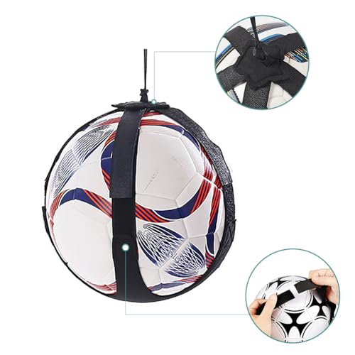 ITODA Adults Kids Soccer Training Belt Adjustable Solo Football Trainer Hand-Free Volleyball Rugby Training Equipment Aid