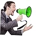 OHPHCALL Portable 25w Megaphone Speaker Mini Horn with 240s Recording Ideal for Football Cheer Security Public Lightweight