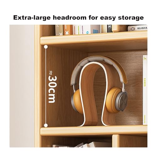 Estantería estrecha de madera con 4 niveles y doble cajón para dormitorio 5
