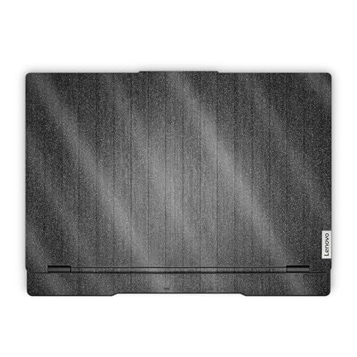 Glossy Glitter Laptop Skin Compatible with Lenovo Legion 5 Gaming Laptop (15IRX9) 2024 - Black Wood - Premium 3M Vinyl Protective Wrap Decal Cover - Easy to Apply | Crafted in the USA