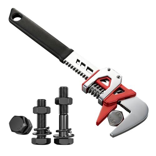 Rueda - Plomero Con Mango Largo, Portátil Robusto, Herramienta De Llaves De Apertura Ancha, Grandes Llaves De Fontanería Para Tubos De Fontanería, Tuerca, Perno, Fregadero, Ducha,