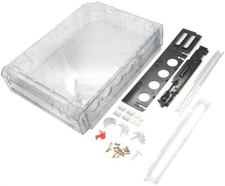 Full Housing Case Cover Shell with Buttons Replacement for Wii Console (Clear)