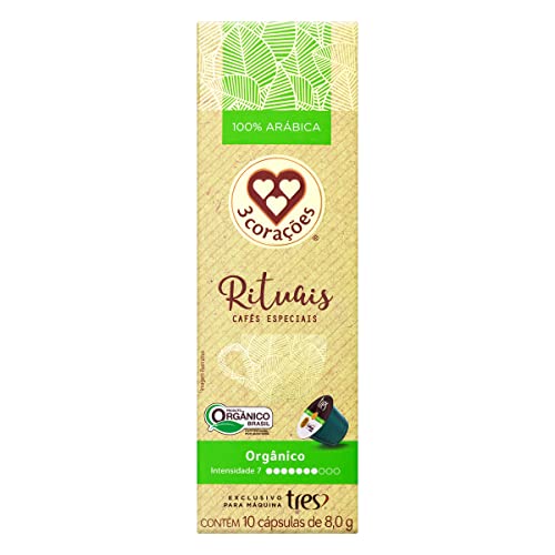 3 Corações Cápsula Café Espresso Orgânico - 10 unidades