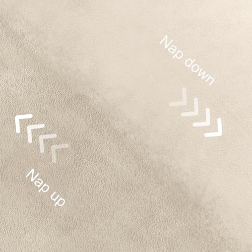 DWCN Beige Velvet Curtains 90 inches Long - Thermal Insulated Room Darkening Tieable Grommet Curtains & Drapes Warm Soft Privacy Drapes for Bedroom/Living Room/Farmhouse Style Decor W52 x L90 by DWCN - Used condition - Image 5