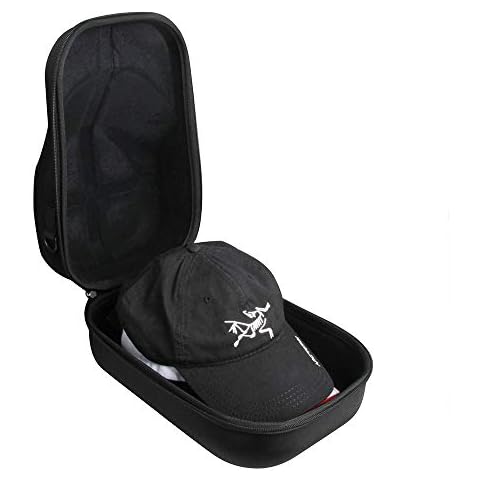 Anleo Baseball Hat Case Travel Cap Carrier Case Holder for 6 Caps Hat Bag (Black) Cover