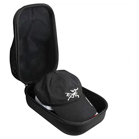Anleo Baseball Hat Case Travel Cap Carrier Case Holder for 6 Caps Hat Bag (Black) Cover