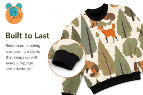 Image of Tiny Sprouts Kids Sweatshirt | JungleFox Theme | Unisex | Ages 5-14