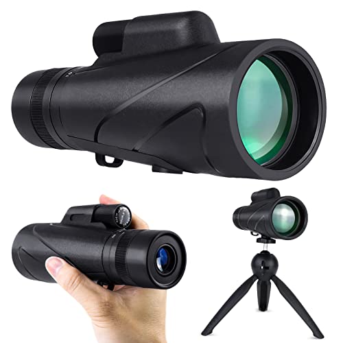 Monoculaire 10X50 pour Enfants et Adultes, Objectif 50 mm, grossissement 10X-30X avec trépied et Prisme BAK4 pour l'observation de la Faune, la Chasse, Le Camping, l'observation de paysages Cover