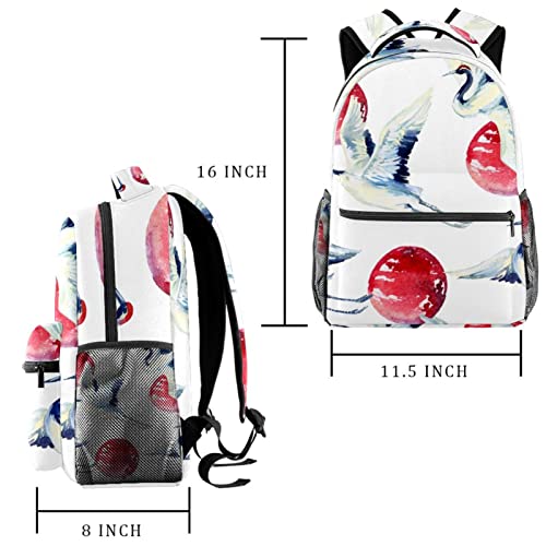 Mochila para portátil grulla de acuarela para la oficina universidad y escapadas de viaje 2