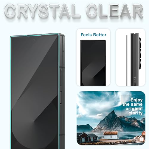 Image of ArmourPro Premium Borderless Tempered Glass for Samsung Galaxy Z Fold 6, HD Clear Screen Protector, Anti-Dust Speaker Mesh, Edge-to-Edge Fit, 9H Hardness, Case Friendly With Cable Protector