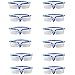 LFRXION Pack Of 12 Eye Protections for Laboratory, Gardening, Industry Glasses for And Cutting Tasks (Blue)
