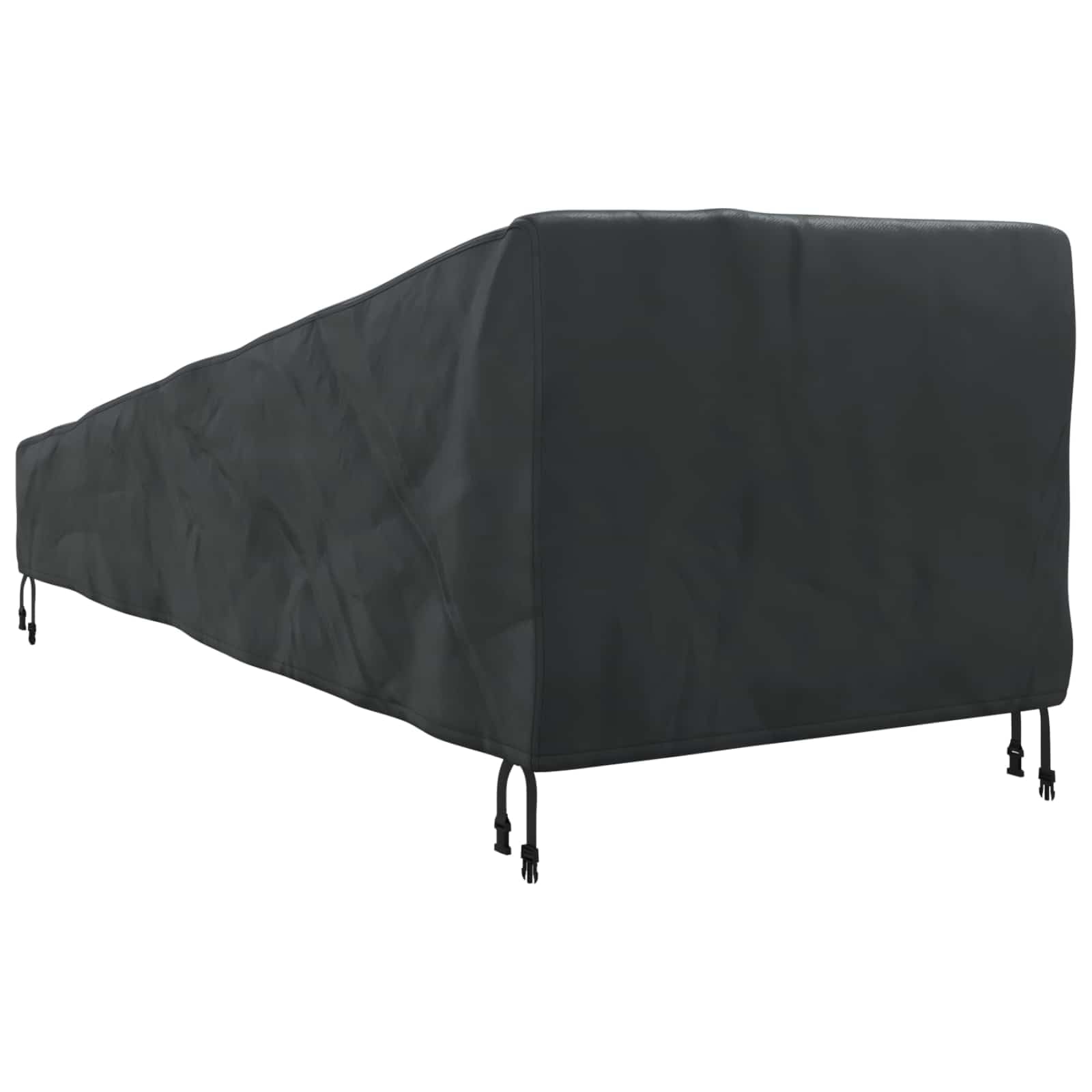 Custodia protettiva per mobili da giardino in tessuto Oxford 420D, nero, 203 x 81 x 63 cm, impermeabile, resistente alle intemperie, protezione UV, per set di sedie, divani, tavoli