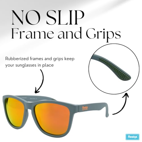 Image of Floating Sunglasses Rubberized Eddys | Polarized Water Repelling Lenses | No Slip Frame | Lightweight | Men and Women