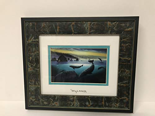 by Wyland Custom Framed California Coastline 11 1/2