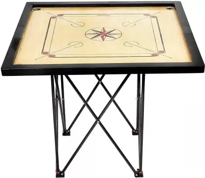 SE SPORTS Iron Easy Foldable Height Adjustable Carrom Stand Heavy-Duty Steel Frame, Compact & Portable Black (SE-Carrom-Board-Stand-04) 2