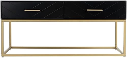 Miniatura 14 de Pemberly Row Mesa auxiliar redonda moderna de metal y madera en oro/negro