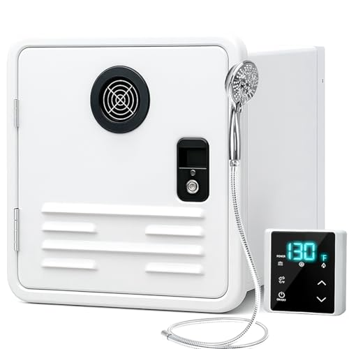 RV Tankless Water Heater Propane, MYACUC 61000 BTU RV On Demand Instant Hot Water Heater with Remote & 15