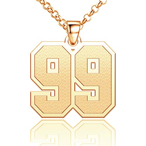 Number Necklace Personalized Engraved Custom Number Chain 925 Sterling Silver